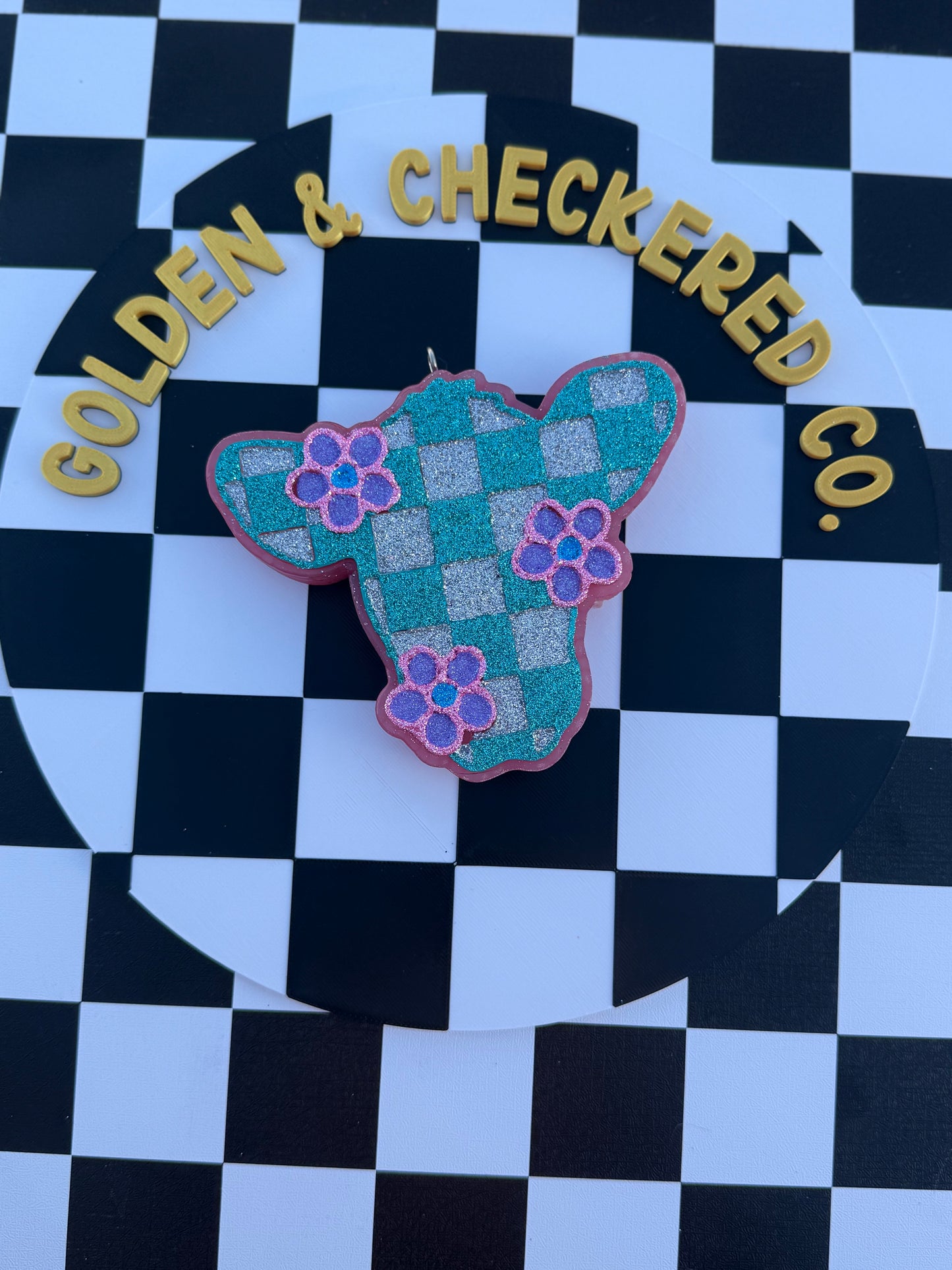 Checkered, Floral, Cow Freshie
