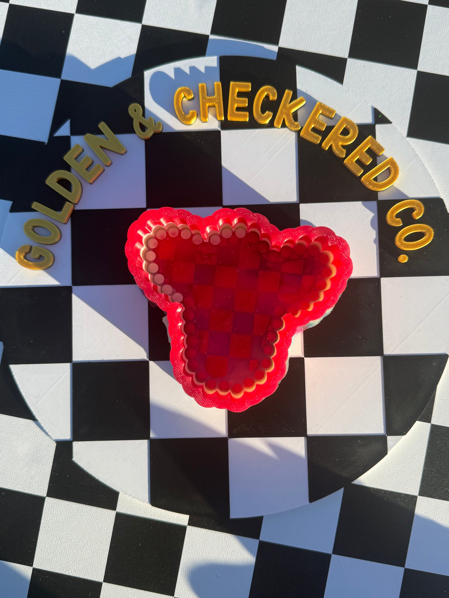 Checkered, Cow Custom Freshie