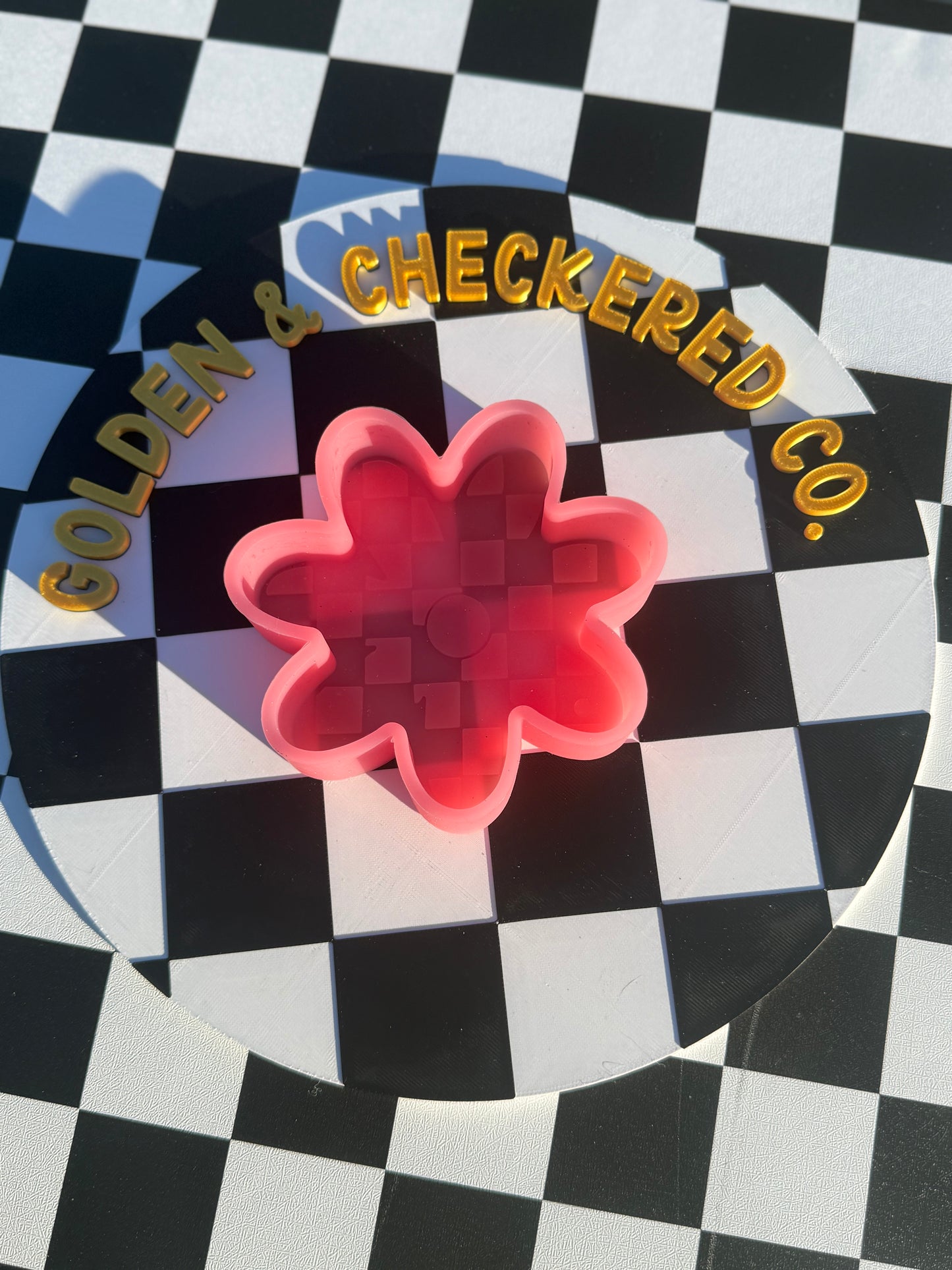 Checkered Flower Custom Freshie