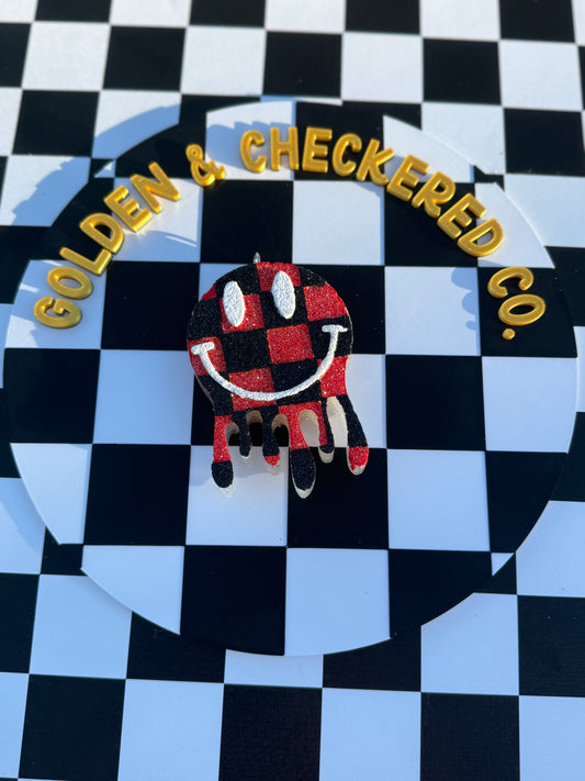 Smiley, Checkered Drip Freshie