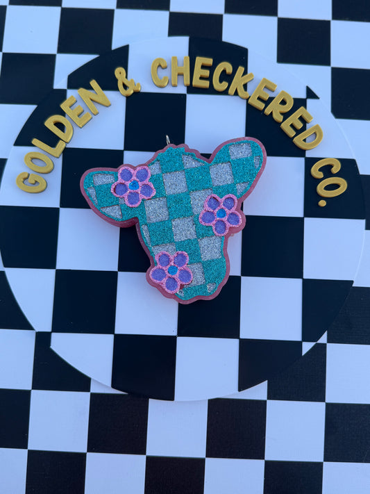 Checkered, Floral, Cow Freshie