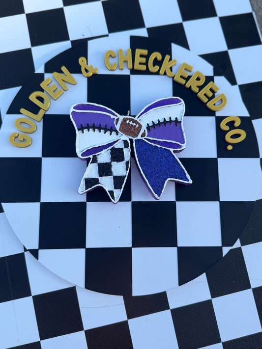 Football, Checkered,Bow Freshie