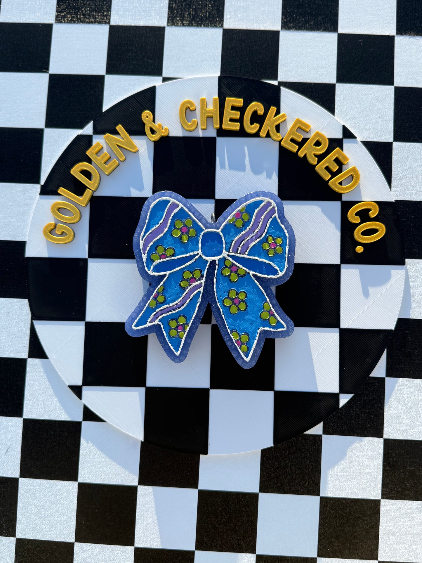 Floral, Stripe Bow Freshie