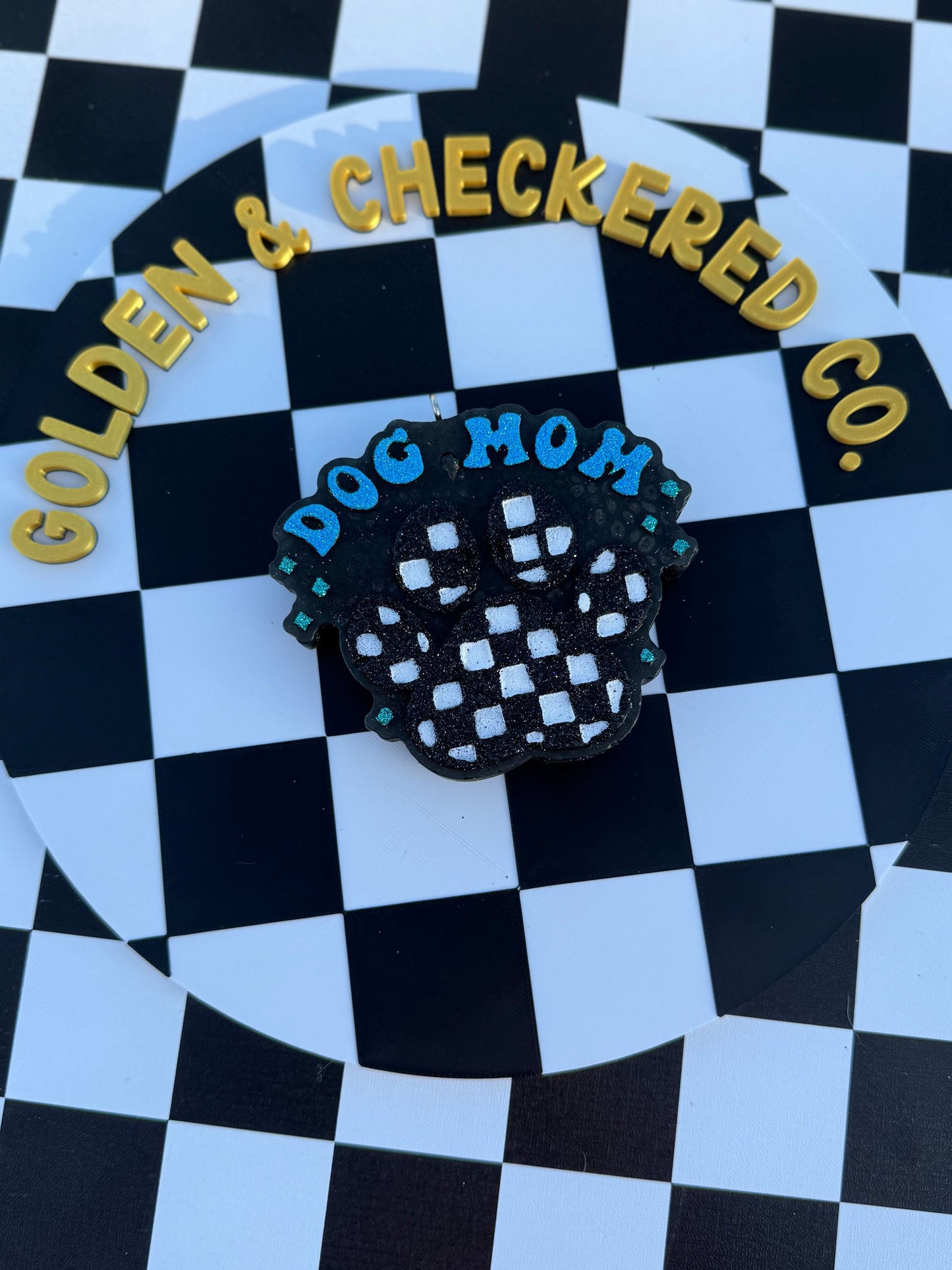 Checkered, Dog Mom Freshie