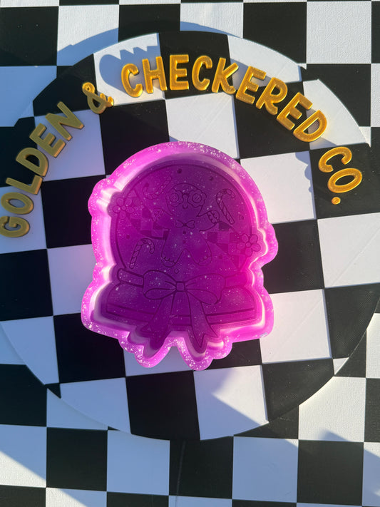 Checkered, Gingerbread Man, Candy Cane, Snow Globe Custom Freshie