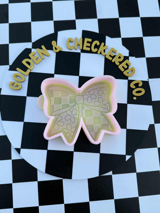Checkered, Floral, Bow Custom Freshie
